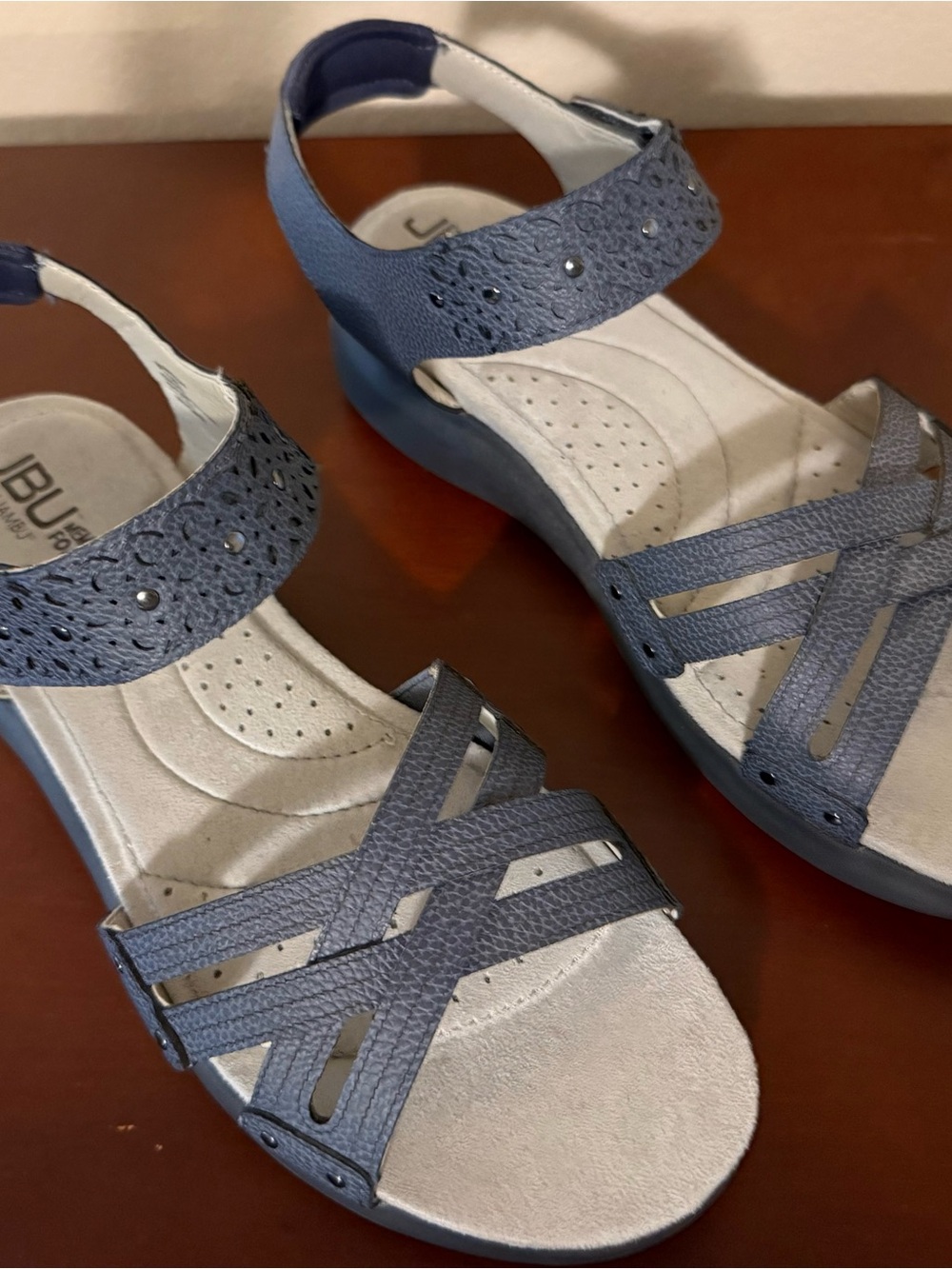 JBU Navy Blue Strappy Comfort Sandals